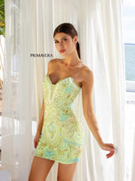 Primavera Strapless Illusion Homecoming Dress 4243