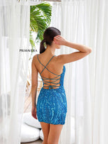 Primavera V-Neck Lace-up Back Homecoming Dress 4250