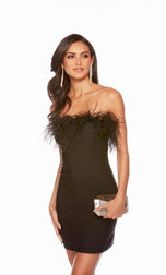 Alyce Paris Feather Homecoming Dress 4524