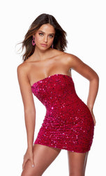 Alyce Paris Strapless Sequin Dress 4605