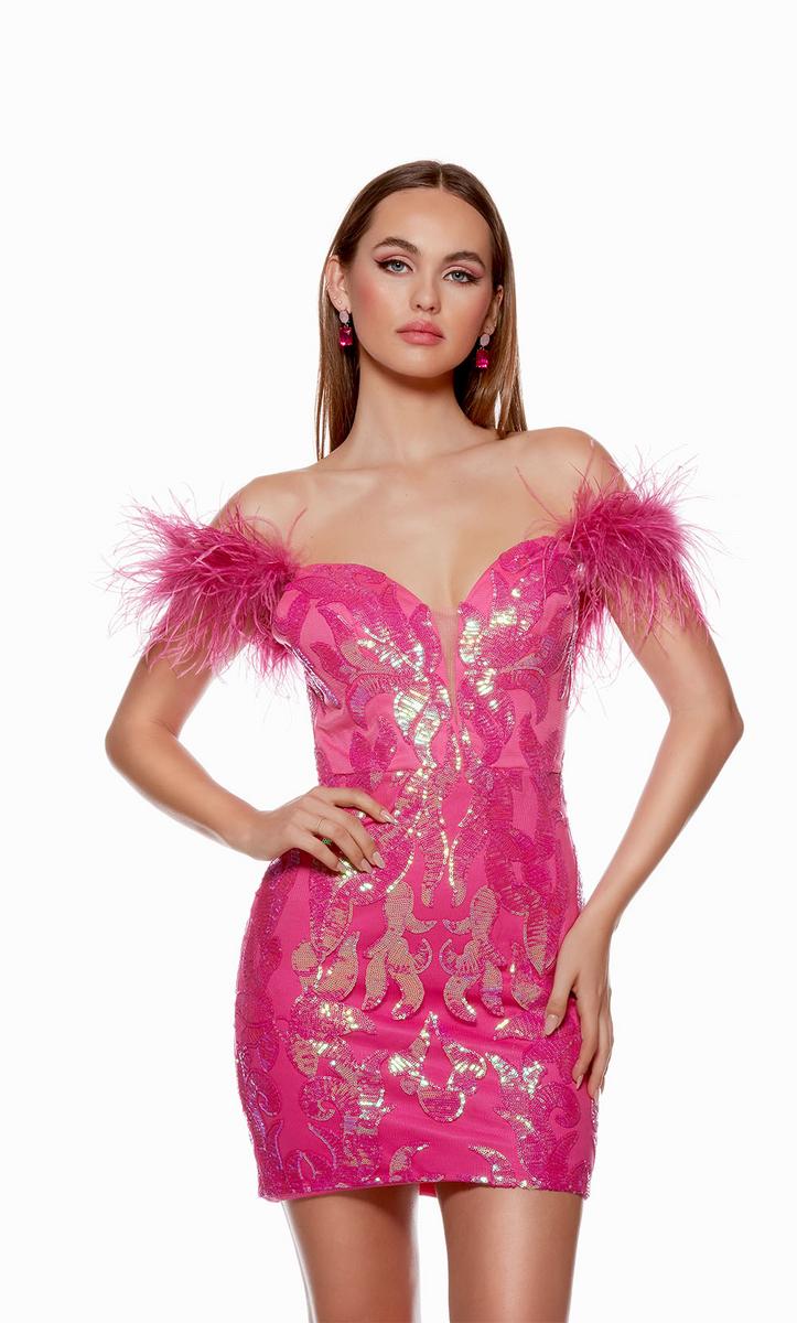 Alyce Paris Sequin Homecoming Dress 4621