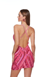 Alyce Paris Sequin Pattern Homecoming Dress 4640