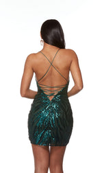 Alyce Paris Sequin Open Back Homecoming Dress 4654