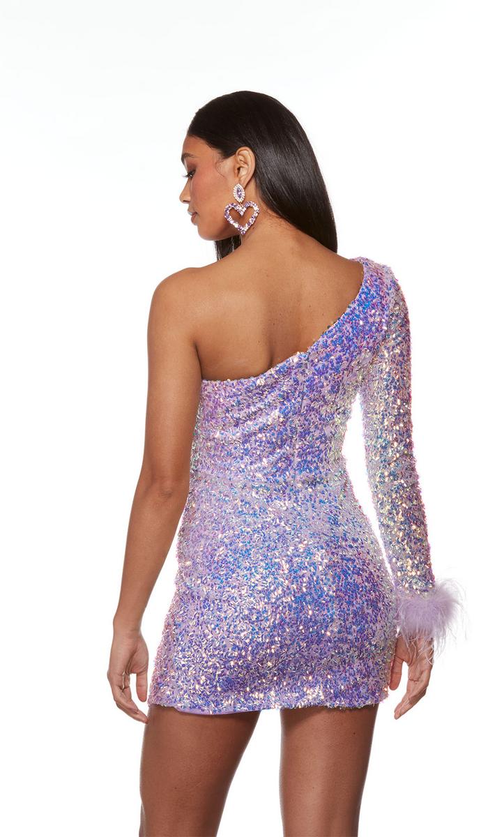 Alyce Paris One Shoulder Sequin HoCo Dress 4752