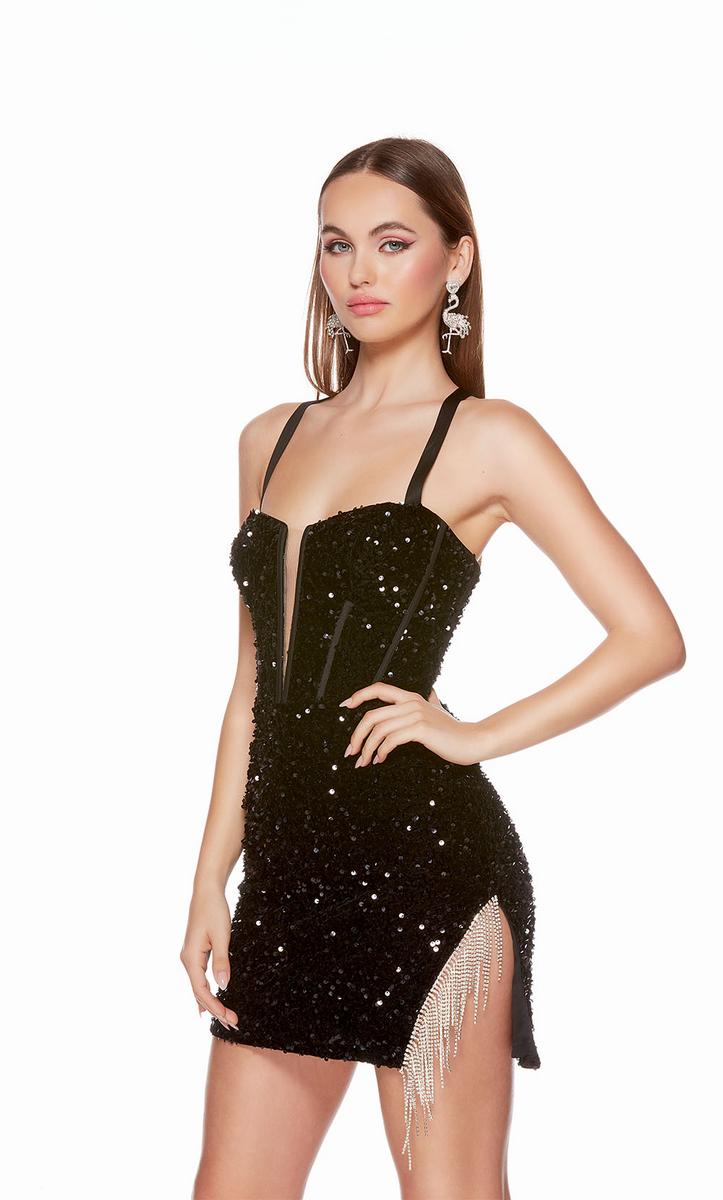 Alyce Paris Plunging Homecoming Dress 4795