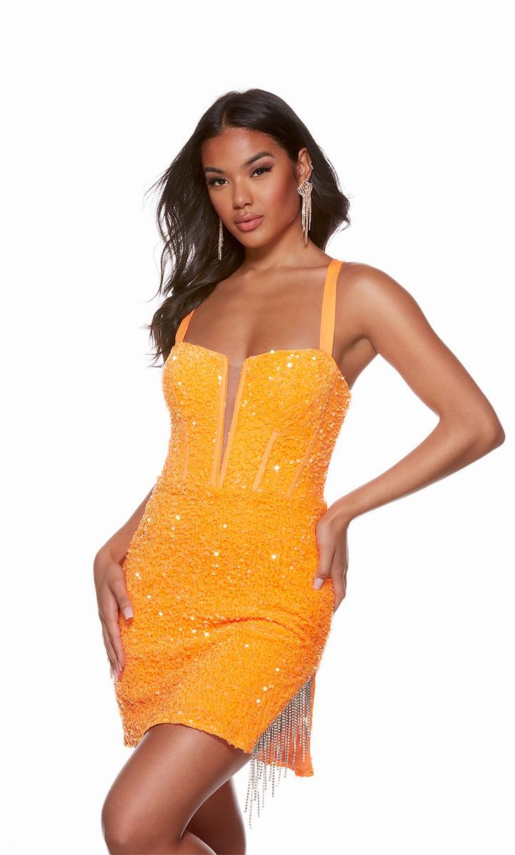 Alyce Paris Plunging Homecoming Dress 4795