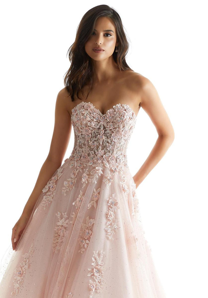 Morilee Glitter Tulle Prom Dress 48053