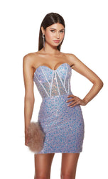 Alyce Paris Sparkly Beaded Homecoming Dress 4825