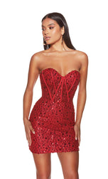 Alyce Paris Sparkly Beaded Homecoming Dress 4825