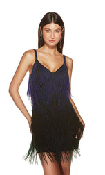 Alyce Paris Beaded Fringe Homecoming Dress 4875