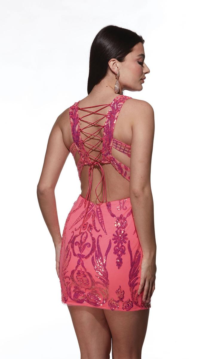 Alyce Paris Lace-up Back Homecoming Dress 4894