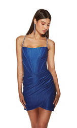 Alyce Paris Ruched Homecoming Dress 4920