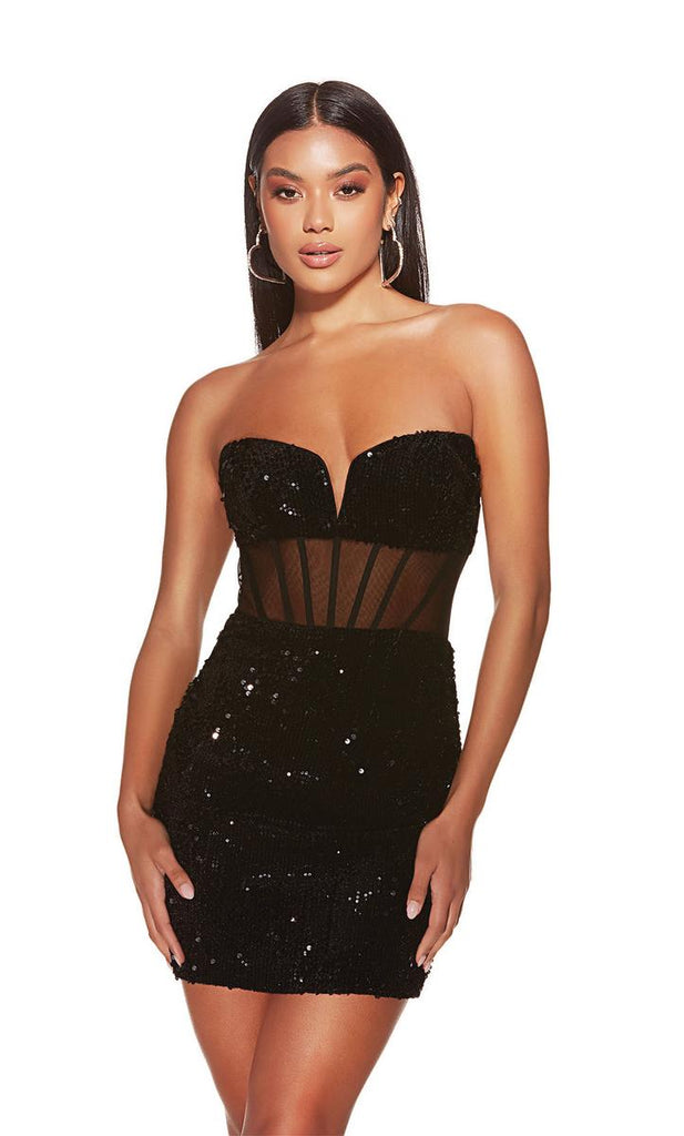 Alyce Paris Sheer Corset Homecoming Dress 4934