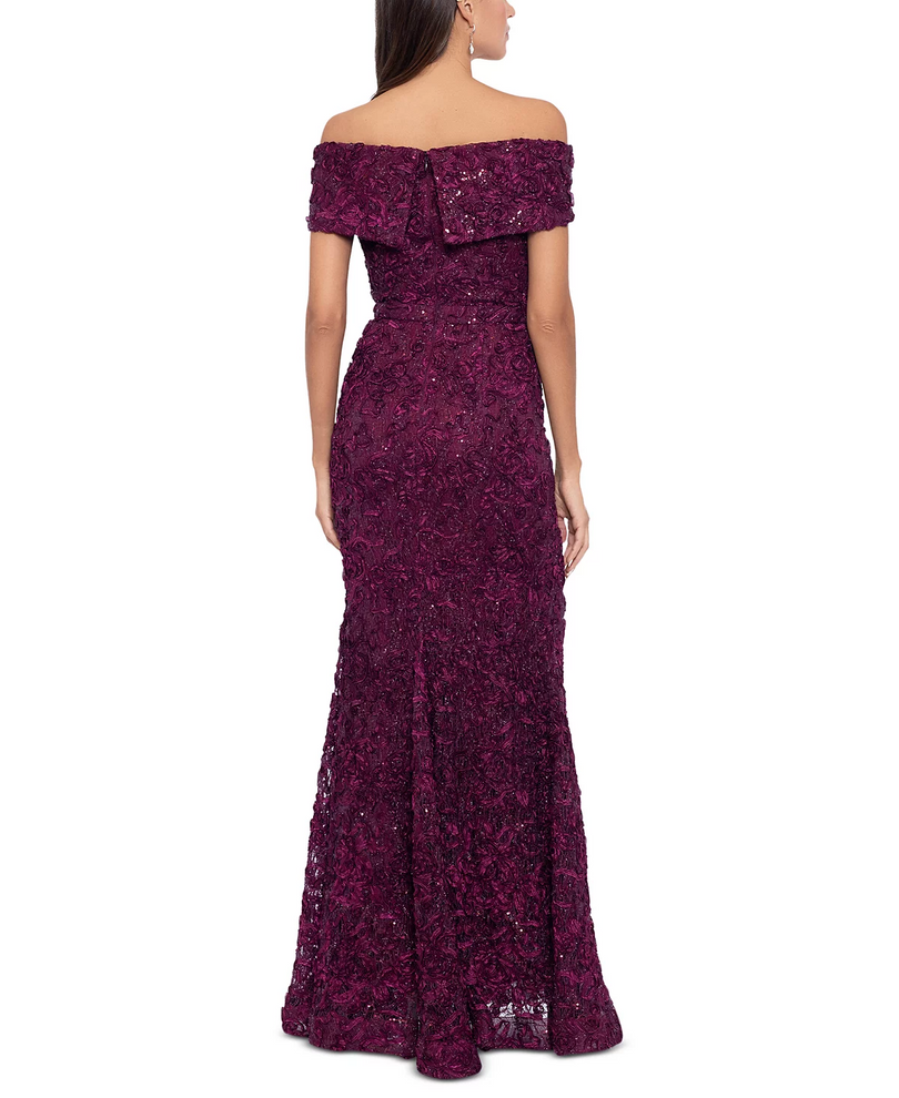 Xscape Evenings "Jill" Off the Shoulder Lace Gown 4618X