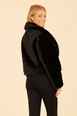 Dolce Cabo Faux Mink Grooved Jacket 75627