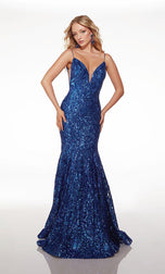 Alyce Paris Long Sequin Prom Dress 61607