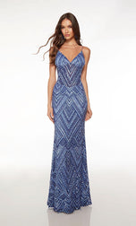 Alyce Geometric Sequin Prom Dress 61609