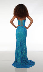 Alyce Paris, Sequin Lace-up Prom Dress 61618