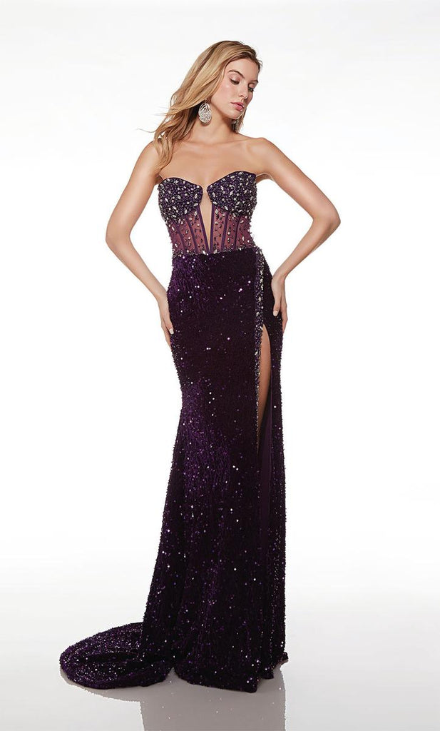 Alyce Veilvet Sequin Prom Dress 61621