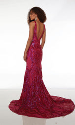 Alyce Paris Plunging Sequin Prom Dress 61651