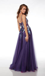 Alyce Paris Floral Lace A-Line Prom Dress 61673