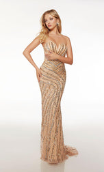 Ava Presley Strapless Sequin Prom Dress 61678