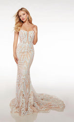 Alyce Paris Sequin Corset Prom Dress 61724