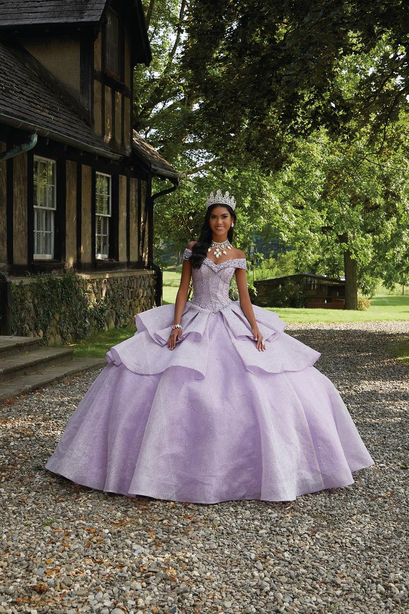 Vizcaya by Morilee Glitter Net Quince Dress 89447