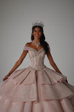 Vizcaya by Morilee Glitter Net Quince Dress 89447