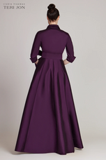 Teri Jon Taffeta Shirt Waist Evening Gown 229051