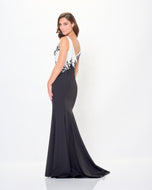 Cameron Blake V-Neck Mermaid Evening Dress CB3245