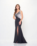 Cameron Blake V-Neck Mermaid Evening Dress CB3245