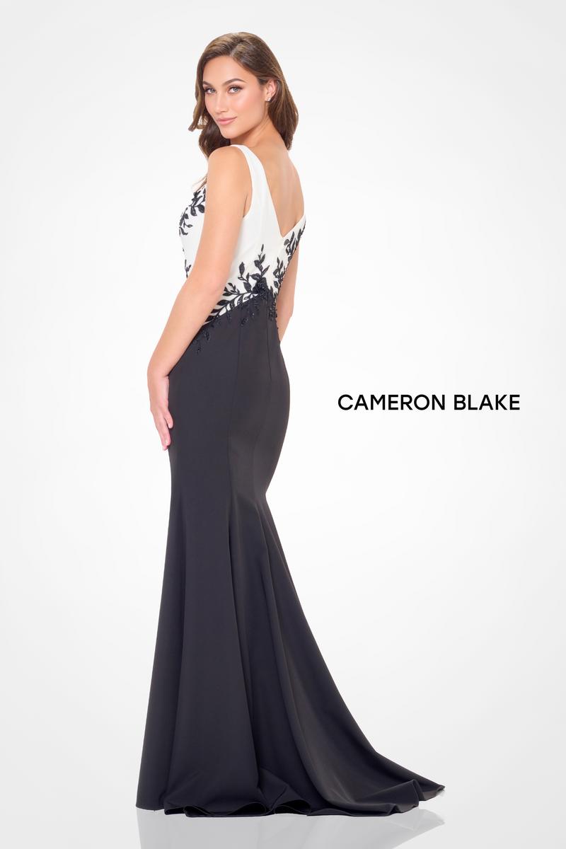 Cameron Blake V-Neck Mermaid Evening Dress CB3245