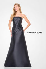 Cameron Blake Strapless Pleated Evening Dress CB3248