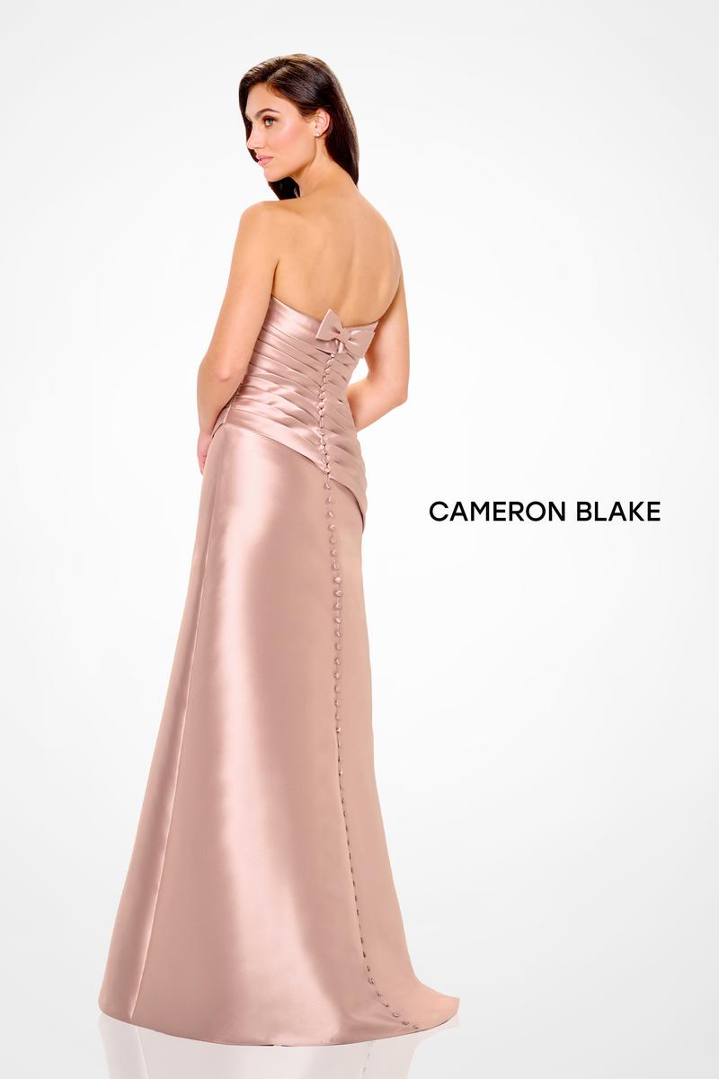 Cameron Blake Strapless Pleated Evening Dress CB3248