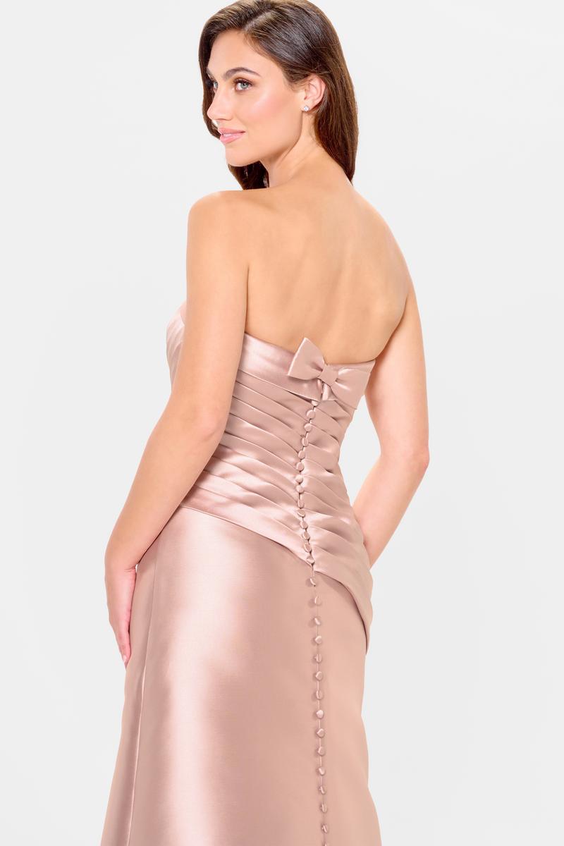 Cameron Blake Strapless Pleated Evening Dress CB3248