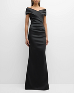 Teri Jon Stretch Satin Evening Gown 96022