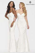 Faviana Long Lace Prom Dress S10633