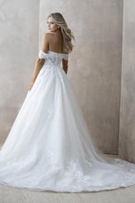 Abella by Allure "Lorena" Off Shoulder Lace Bridal Gown E463