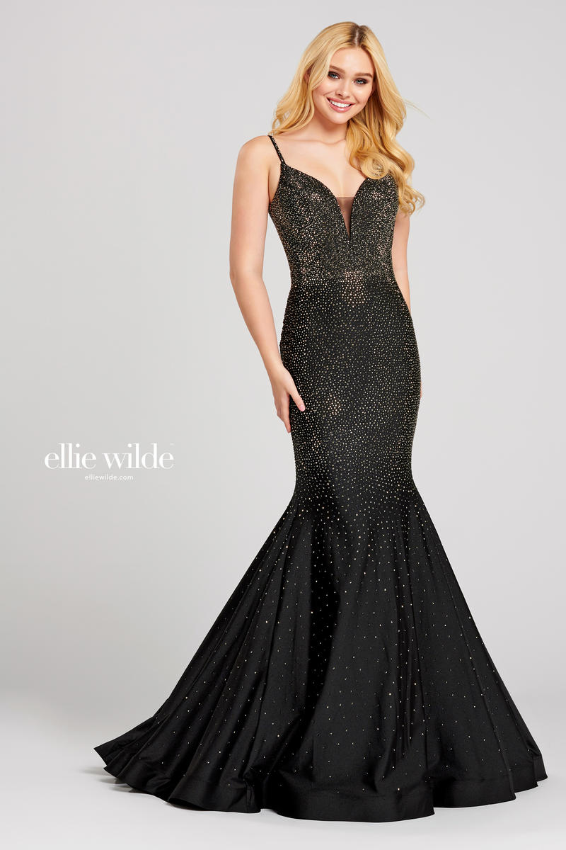 Ellie Wilde Beaded Long Dress EW120012