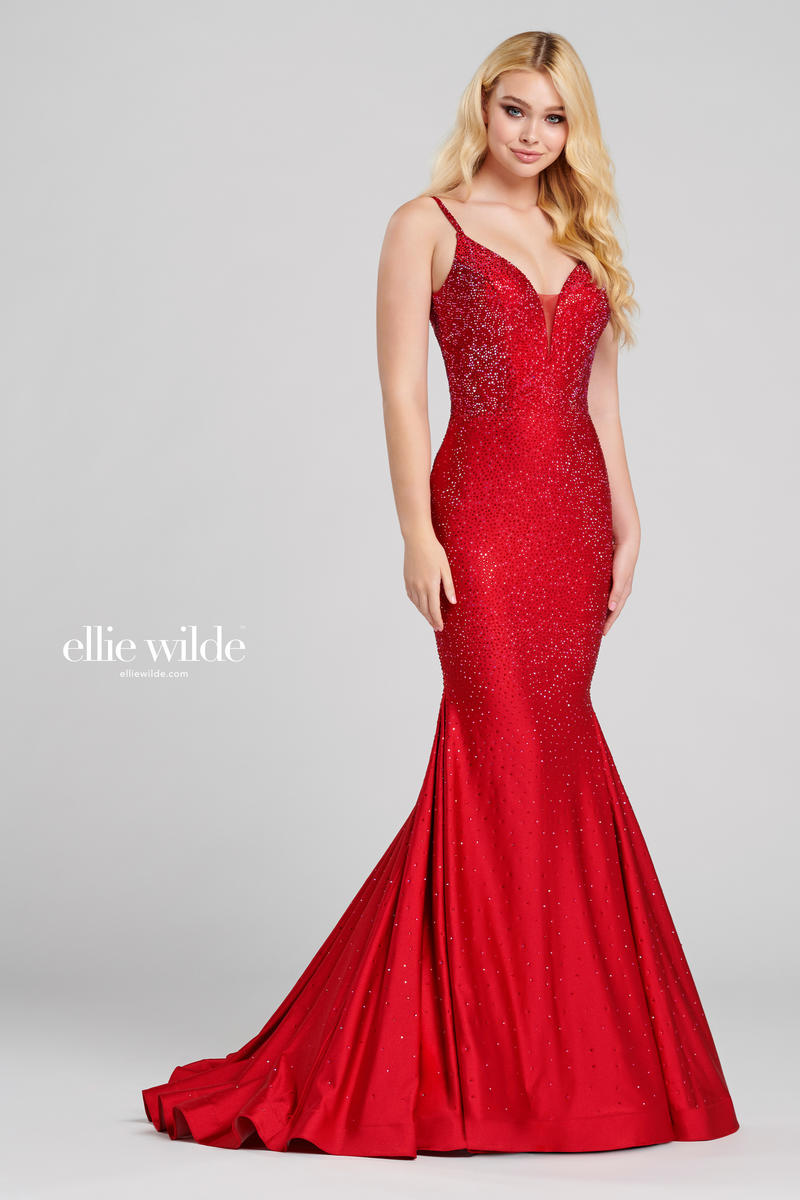 Ellie Wilde Beaded Long Dress EW120012