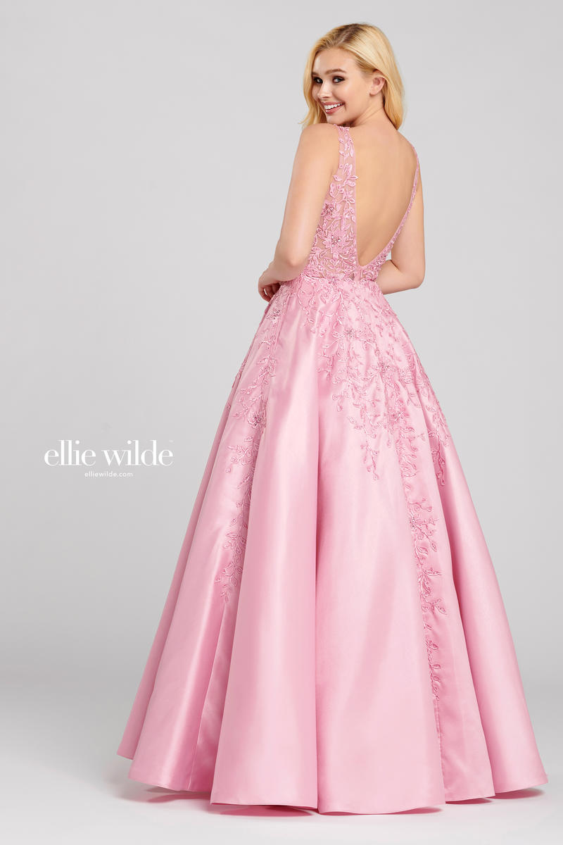 Ellie Wilde Satin A-Line Prom Dress EW120115