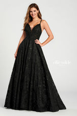 Ellie Wilde V-Neck Lace Ball Gown EW120135