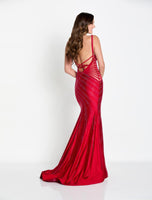 Ellie Wilde Fitted Hot Stone Prom Dress EW34003