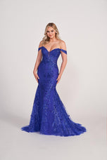 Ellie Wilde Long Off the Shoulder Prom Dress EW34007