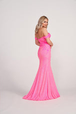 Ellie Wilde Sequin Lace Long Prom Dress EW34012