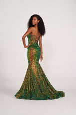 Ellie Wilde Mermaid Velvet Sequin Prom Dress Ew34016