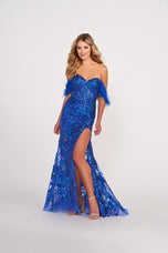 Ellie WIlde Off the Shoulder Long Prom Dress EW34034