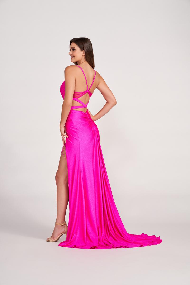 Ellie Wilde Corest Cowl Neck Prom Dress Ew34038