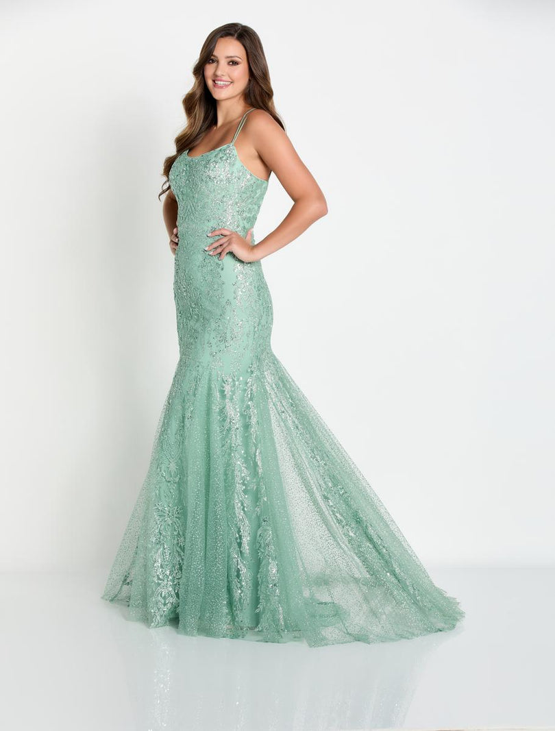 Ellie Wilde Long Fitted Beaded Prom Dress EW34045